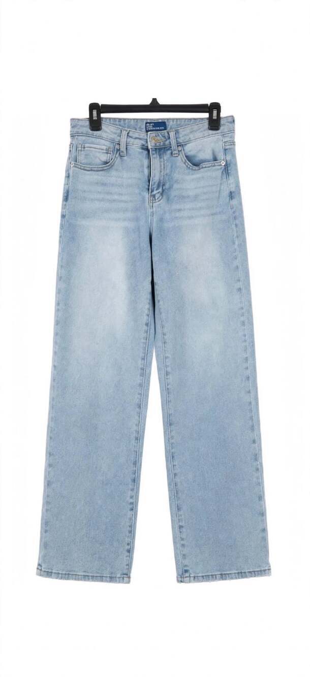 Light Wash Wide Leg Jeans Straight Baggy Clean No Distressing - Size M / 28 - Picture 7 of 7